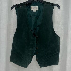 ARIZONA | green vintage leather vest